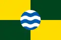 Flag of Nairobi, Kenya , (fountain as roundel barry-wavy of six argent and azure)