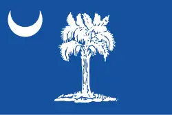 The flag with an upward-angled crescent, as depicted on a March 26, 1861 letterhead[28][29][30]