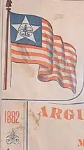 Illustration of the state flag from 1882