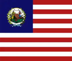 Digital reconstruction of state flag ordered by Boggs, 1900