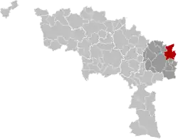 Location of Fleurus in Hainaut