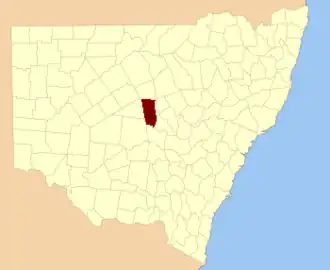 Location in New South Wales