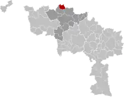 Location of Flobecq in Hainaut