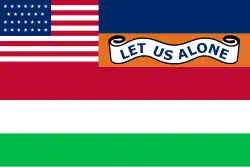 Flag used during the 1845 inauguration of Governor William Dunn Moseley in 1845.