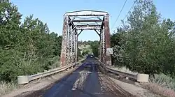 The 1887 Denver and Rio Grande Western Railroad bridge over the Florida River in Florida. The bridge was converted to a road bridge.