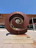 Bert Flugelman 2011, Ammonite, corten steel, University of Wollongong Innovation Campus, North Wollongong, New South Wales