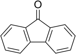 2D representation of the chemical structure of fluorenone .