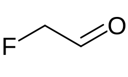 2D representation of the chemical structure of fluoroacetaldehyde .