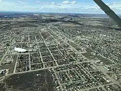 Aerial view of the city