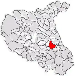 Location in Vrancea County