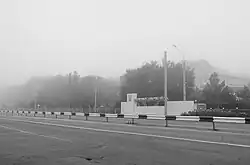 Road on the entrance to the city