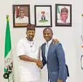 with Executive Director of Nicon Luxury Hotel at the Nigerian Tourism Development Corporation HQ.