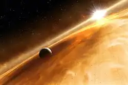 Artistic rendition of Fomalhaut b as a planet revolving around its parent star, a model which has now been disproven