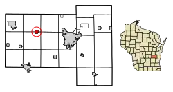 Location of Rosendale in Fond du Lac County, Wisconsin.