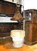 The baptismal font