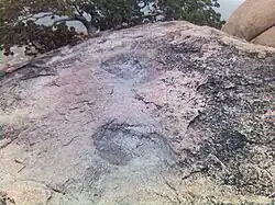 Rock bearing foot impression of Hazrat Baba Fakhruddin at Chilla Pahad [10]