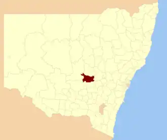 Location in New South Wales