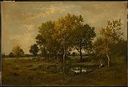 Forest Clearing (1869), oil on canvas, 14 15/16 x 21 15/16 in. (37.9 x 55.7&nbsp;cm), Clark Art Institute