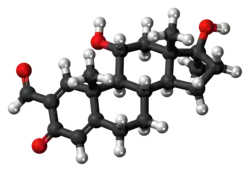 Ball-and-stick model of the formebolone molecule