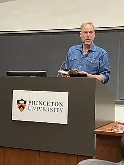 Pritchard lecturing in Princeton, NJ
