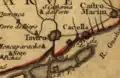 The fort marked in an 18th-century map