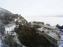 The harbor and freight railway station of Baziaș (2 January 1908)