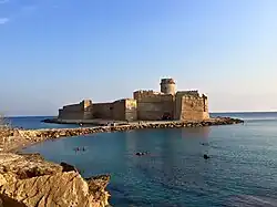 View of the castle of Le Castella
