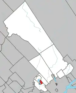 Location within La Jacques-Cartier RCM