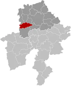 Location of Fosses-la-Ville in Namur Province
