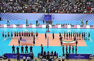 Iran and United States teams in FIVB World League 2015