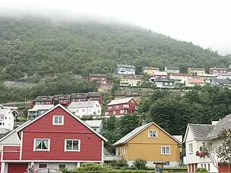 View of the village of Høyanger