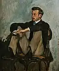 Bazille's portrait of Renoir, 1867.