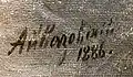 Signature on the front