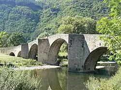 Bridge over the river Tarn in Quézac