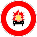 313 No vehicles transporting explosive or inflammable materials