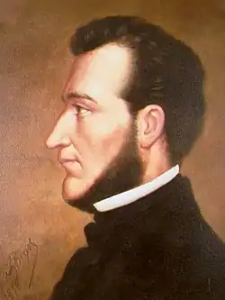 A 19th-century oil painting of Francisco Morazán