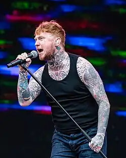 Frank Carter performing with the Sex Pistols at Tons of Rock in Oslo, Norway, in 2025