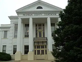 Franklin County courthouse, built 1909