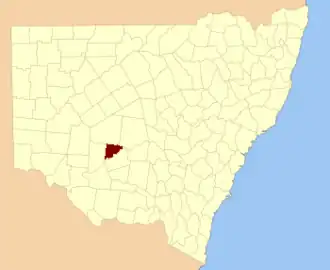 Location in New South Wales