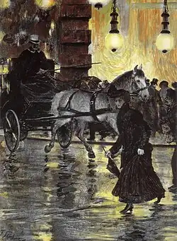 Friedrichstraße on a Rainy Evening (1902)