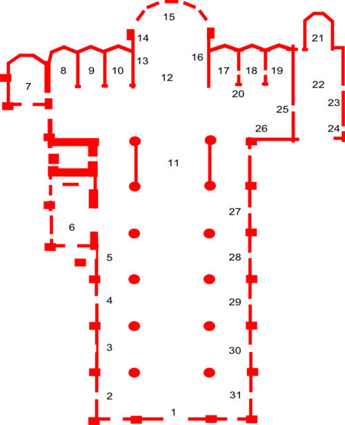 Plan of the basilica.