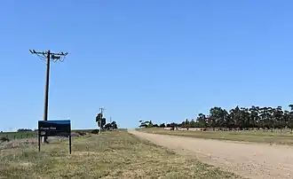 Locality entry sign, October 2018