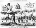 This 1865 American political cartoon entitled "Freedom's Immortal Triumph" featured the imagery from the song (Library of Congress cph.3b35188)