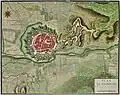 Historic map of Freiburg and surroundings in the national library of France in Paris