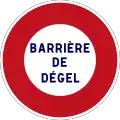 No heavy vehicles due to melting of ice