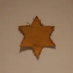 Yellow star from Dachau [verification needed]