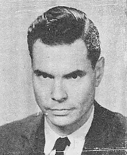 Black and white portrait photo of Rockwell