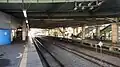 View of the northbound Nambu Line platform 4 from the Musashino Line platforms, November 2012