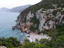 The beach of Cala Fuili