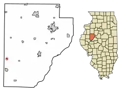 Location of Table Grove in Fulton County, Illinois.